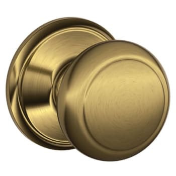Image for Schlage F-Series Lock F10 Passage Andover Knob Style (Antique Brass) from HD Supply