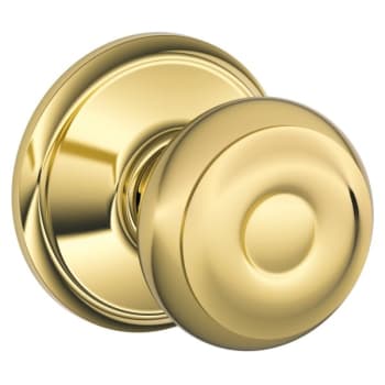 Image for Schlage F-Series Lock F10 Passage Georgian Knob Lifetime (Bright Brass) from HD Supply