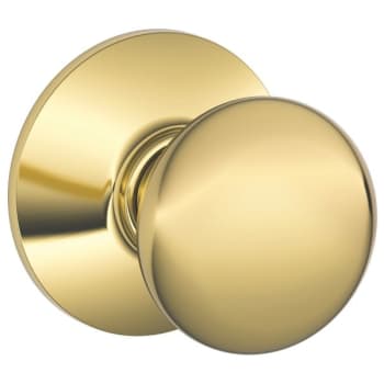 Image for Schlage F-Series Lock F10 Passage Plymouth Knob Style Lifetime (Bright Brass) from HD Supply