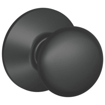 Image for Schlage F-Series Lock F10 Passage Plymouth Knob Style (Matte Black) from HD Supply