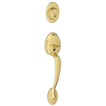 Schlage F-Series Lock Exterior Lever Plymouth Knob (Bright Brass)