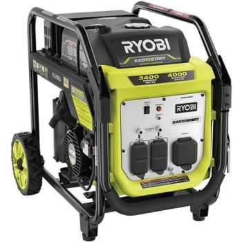 Ryobi 4000w Gasoline Powered Digital Inverter Generator W/ Co Shutdown