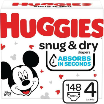 Huggies Size 4 Snug & Dry Diapers (148-Case)