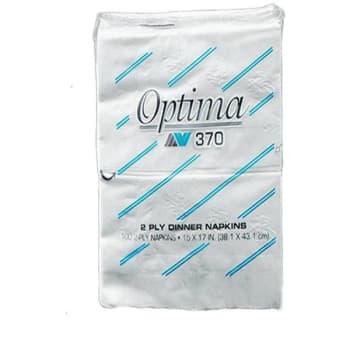 Image for Optima 15 In. X 17 In.  White 2-Ply 1/8 Fold Premium Embossed Dinner Napkin (30-Case) from HD Supply