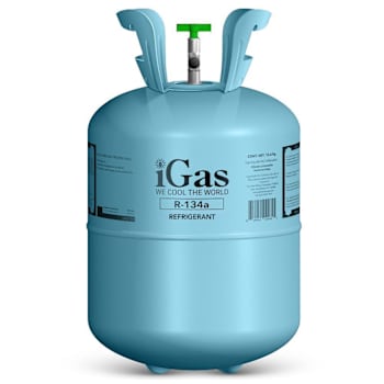 R-134A Refrigerant, 30 Lb. Disposable Cylinder – Automotive, Commercial And Data Center Cooling