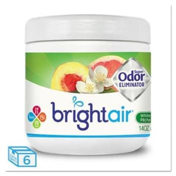Bright Air 14 Oz White Peach/Citrus Scent Super Odor Eliminator (6-Carton)