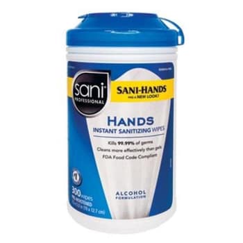 Image for Sani Professional Hands Instant Sanitizing Wipes 300/Canister, Carton Of 6 from HD Supply