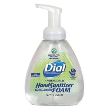 Antibacterial Foam Hand Sanitizer, 15.2 Oz Pump Bottle, Fragrance-Free, 4/Carton