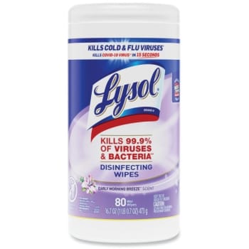 Image for Lysol Brand Disinfecting Wipes, Early Morning Breeze, 80/canister, Carton Of 6 from HD Supply