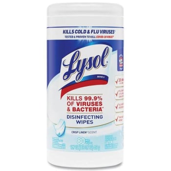 Image for Lysol Brand Disinfecting Wipes, Crisp Linen Scent, 80/canister, Carton Of 6 from HD Supply