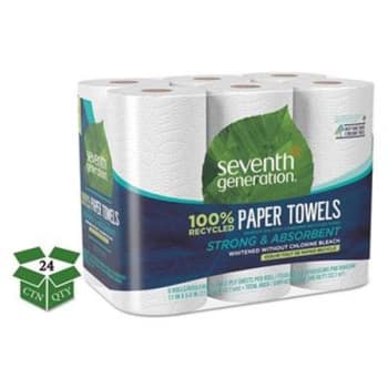 Image for Seventh Generation 100% Recycled Paper Towel Rolls, 2-Ply, Carton Of 4 from HD Supply
