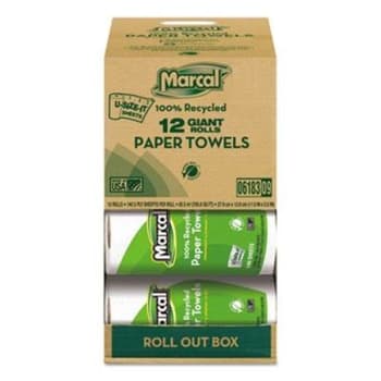 Image for Marcal 100% Recycled Roll Towels, 2-Ply, 5 1/2 x 11, 140 Sheets,Carton Of 12 from HD Supply