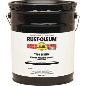 Image for Rust-Oleum 5 Gal. White 7400 Interior/Exterior Alkyd Enamel Paint (White) from HD Supply