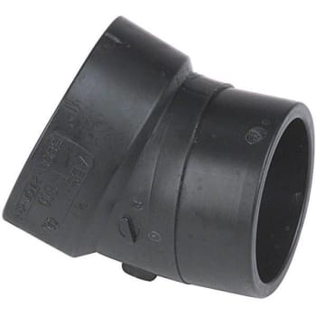 Image for Nibco 1-1/2 In. ABS DWV 22-1/2-Degree Spigot X Hub Elbow from HD Supply