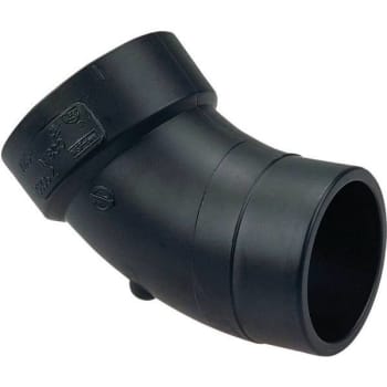 Nibco 1-1/2 In. ABS DWV 45-Degree Spigot X Hub Street Elbow