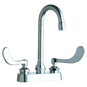 Image for Chicago Faucets 4 In. Centerset 2-Handle Hot And Cold Kitchen Faucet (Chrome) from HD Supply