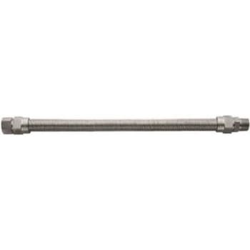 Watts 5/8 In. Od 1/2 In. Id 1/2 In. Mnpt X 1/2 In. Fnpt 24 In. Length Stainless Steel Gas Connector