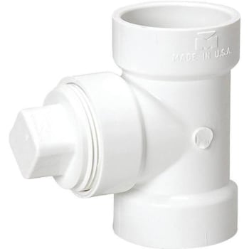 Image for Nibco 1-1/2 In. PVC DWV Hub X Hub X Fpt Cleanout Plug Tee from HD Supply