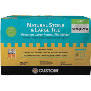 Image for Custom Building Products 50 Lb. Natural Stone And Large Tile Premium Mortar (White) from HD Supply