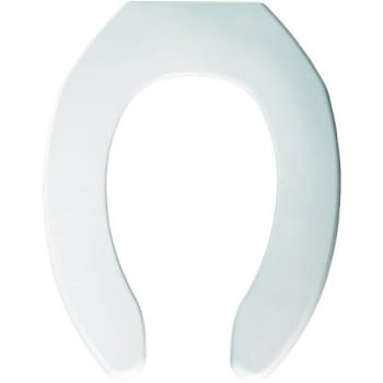 Image for Bemis White Elongated Open Front Commercial Plastic Toilet Seat from HD Supply