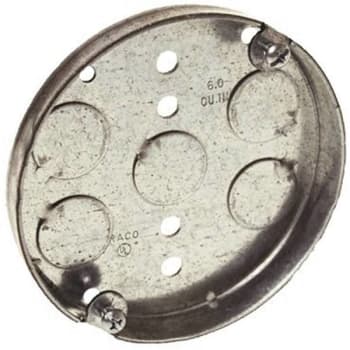 Image for Raco 4 In. Round Ceiling Pan Drawn 1/2 In. Deep With Five 1/2 In. Ko from HD Supply