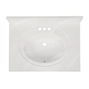 Image for Modular Vanity Tops 31 X 22 White Swirl Cultured Marble Vanity Top And Bowl from HD Supply