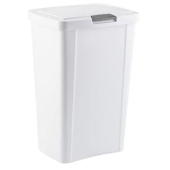 Image for Sterilite   13 Gallon White Wastebasket W/Touch Lid Package Of 1 from HD Supply