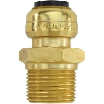 Image for Tectite 1/2 In. Brass Push-To-Connect X 3/4 In. Male Pipe Thread Reducing Adapter from HD Supply