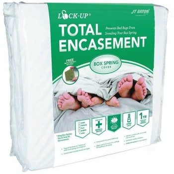 Jt Eaton Lock-Up Queen Total Box Spring Encasement For Bed Bug Protection