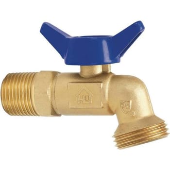Image for Everbilt 3/4"Mip & 1/2"Fip X 3/4"Mht Brass Quarter Turn Hose Bibb Valve from HD Supply
