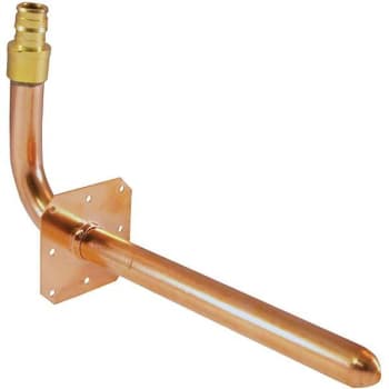 Image for Apollo 8 In. X 1/2 In. Copper PEX-A Expansion Barb Stub-Out 90-Degree Elbow W/ Flange from HD Supply