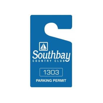 Image for Custom Plastic Parking Permit Tags, Solid Blue, Large, Package Of 100 from HD Supply