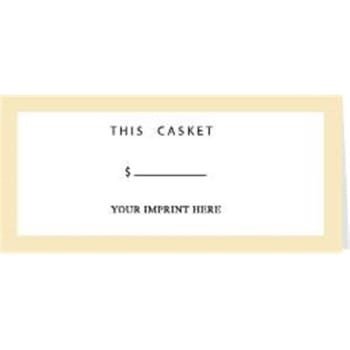 Image for Standing Casket Price Card with Dollar Amount Package Of 100 from HD Supply