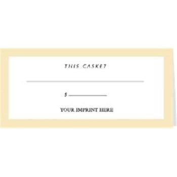 Image for Standing Casket Price Card with Blank Line Package Of 100 from HD Supply