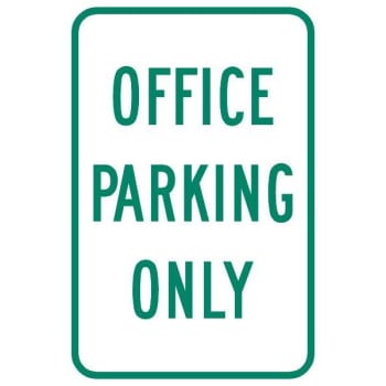 Image for "Office Parking Only" Sign, Reflective, 12 x 18" from HD Supply