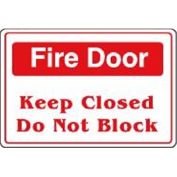 Image for Fire Door Acrylic Architectural Sign, Interior, 9 x 6 from HD Supply