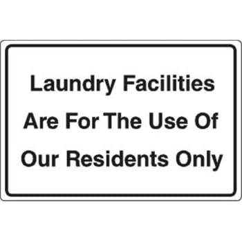 Image for Laundry Facilities Interior Sign, 9 X 6 from HD Supply