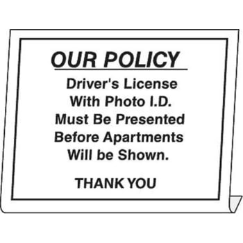 Image for Our Policy Desk Sign, 5 X 4 from HD Supply