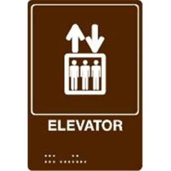 Elevator Braille Sign, 6 X 9