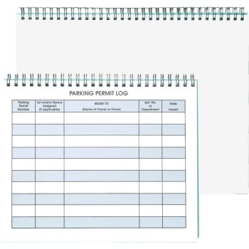 Image for Parking Permit Log Book, Small from HD Supply