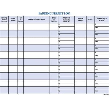 Image for Parking Permit Log Book, Large from HD Supply