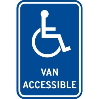 Image for Van Accessible Disabled Parking Sign, Non-Reflective, 12 X 18 from HD Supply