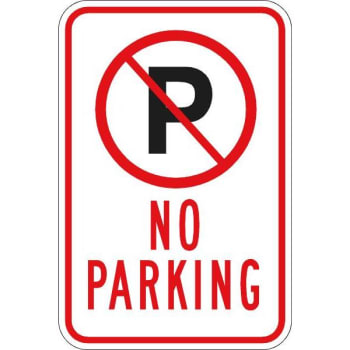 Image for "NO PARKING" Symbol Sign, Non-Reflective, 12 x 18" from HD Supply