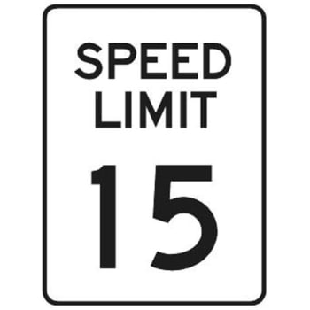 Image for "SPEED LIMIT 15" Sign, Reflective, 18 x 24" from HD Supply