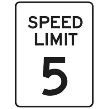 Image for "speed Limit 5" Sign, Non-reflective, 18 X 24" from HD Supply