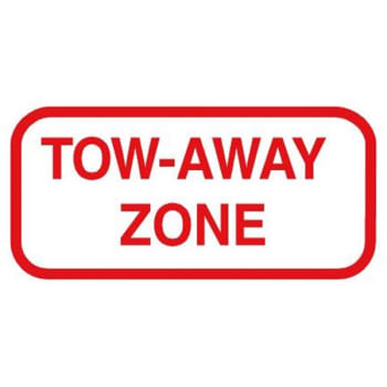 Image for "Tow Away Zone" Supplemental Sign, Reflective, 12 x 6" from HD Supply