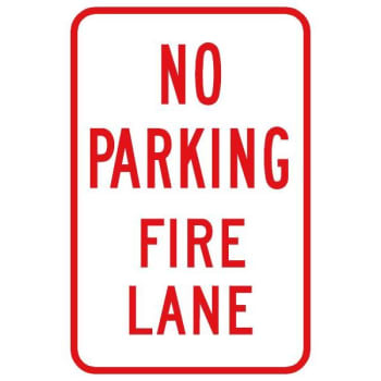 Image for "NO PARKING/Fire Lane" Sign, Reflective, 12 x 18" from HD Supply