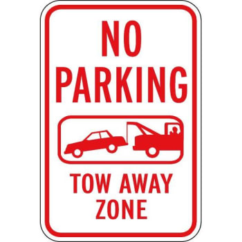 Image for "NO PARKING Tow Away Zone" Sign, Non-Reflective, 12 x 18" from HD Supply