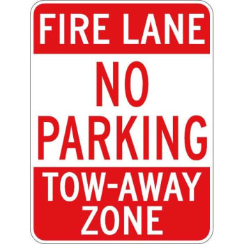 Image for "Fire Lane NO PARKING" Sign, Reflective, 12 x 18" from HD Supply