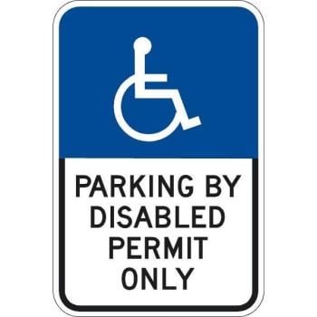 Image for Florida Parking By Disabled Permit/symbol Parking Sign Reflective, 12 X 18" from HD Supply